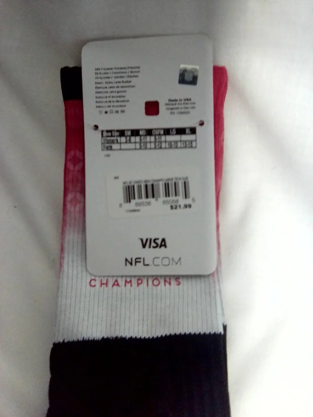 NFL Kansas City Chiefs Superbowl LIV socks Large NWT